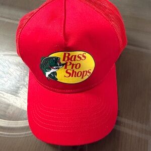 Bass Pro Shops Red and Yellow Fishing Hat